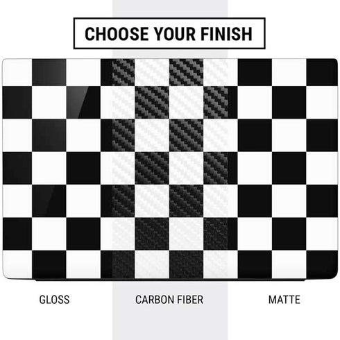 Black and White Checkered Dell Vostro Skin