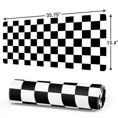 Black and White Checkered Gaming Mouse Pad