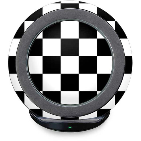 Black and White Checkered Fast Charge Wireless Charging Stand Skin