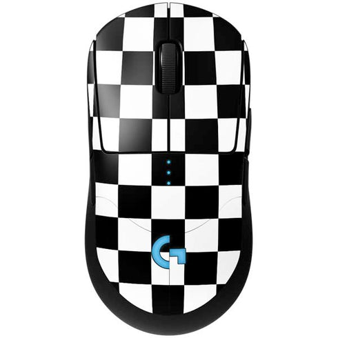 Black and White Checkered G Pro Wireless Gaming Mouse Skin