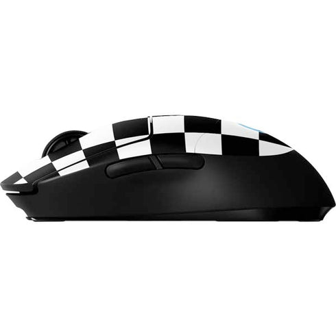 Black and White Checkered G Pro Wireless Gaming Mouse Skin