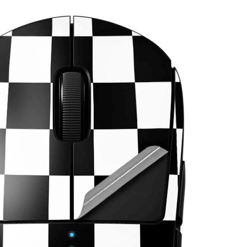 Black and White Checkered G Pro Wireless Gaming Mouse Skin