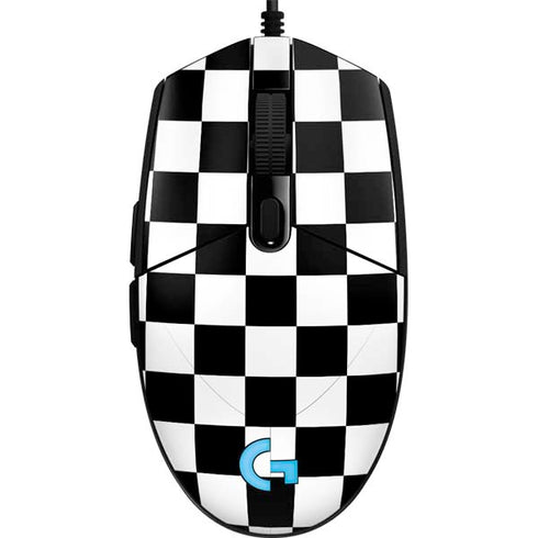 Black and White Checkered G203 Prodigy RGB Wired Gaming Mouse Skin