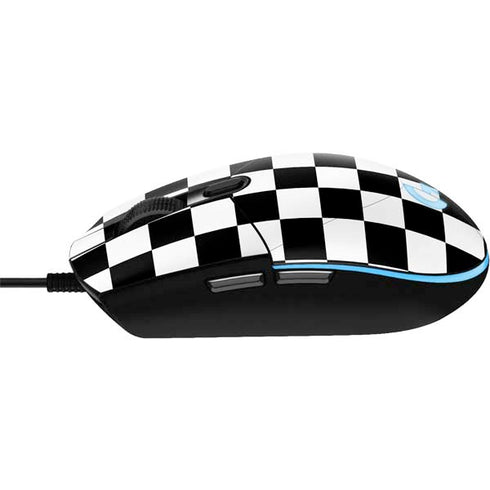 Black and White Checkered G203 Prodigy RGB Wired Gaming Mouse Skin