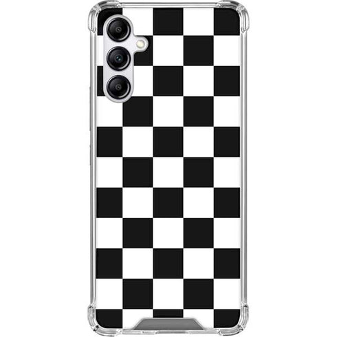 Black and White Checkered Galaxy A15 5G Clear Case