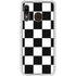 Black and White Checkered Galaxy A20 Clear Case