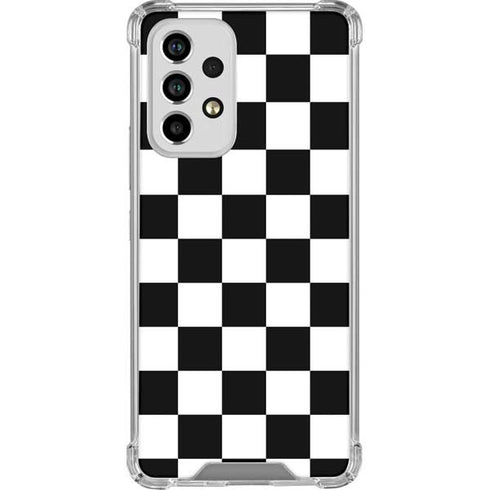 Black and White Checkered Galaxy A33 5G Clear Case