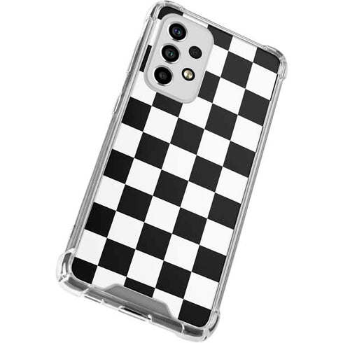 Black and White Checkered Galaxy A33 5G Clear Case