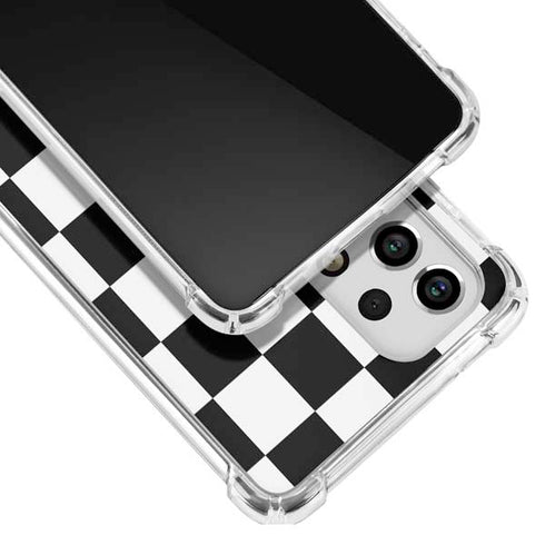 Black and White Checkered Galaxy A33 5G Clear Case