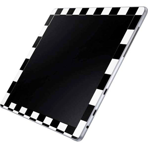Black and White Checkered Galaxy Book 12in Skin