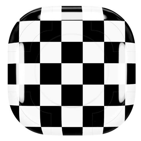 Black and White Checkered Galaxy Buds Live Skin