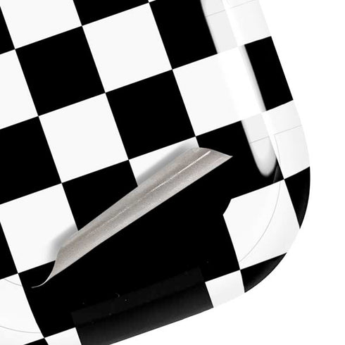 Black and White Checkered Galaxy Buds Live Skin