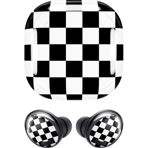 Black and White Checkered Galaxy Buds Pro Skin