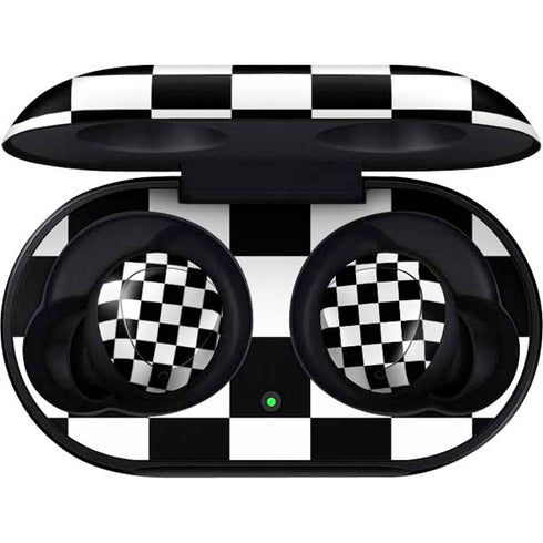 Black and White Checkered Galaxy Buds Skin