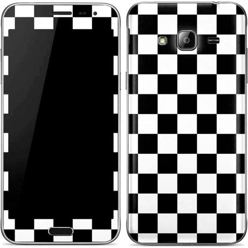 Black and White Checkered Galaxy J3 Skin