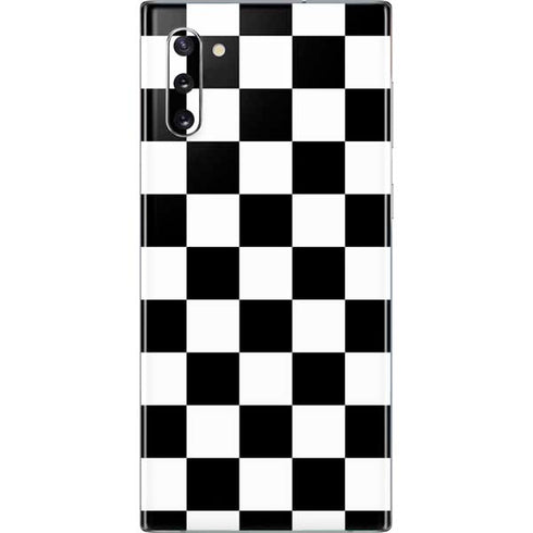 Black and White Checkered Galaxy Note 10 Skin