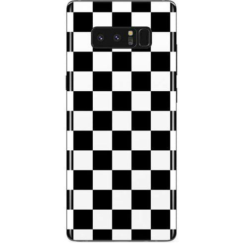 Black and White Checkered Galaxy Note 8 Skin