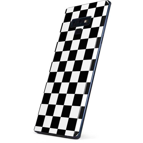 Black and White Checkered Galaxy Note 9 Skin