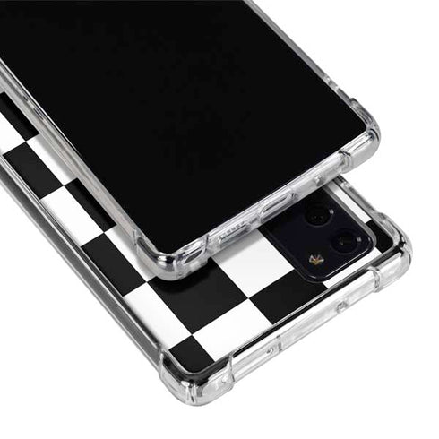 Black and White Checkered Galaxy Note20 5G Clear Case