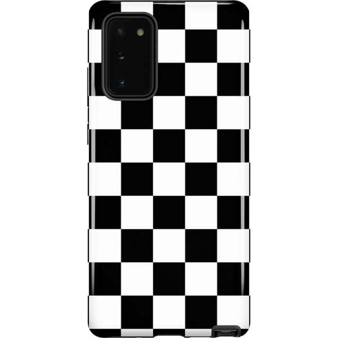 Black and White Checkered Galaxy Note20 5G Pro Case