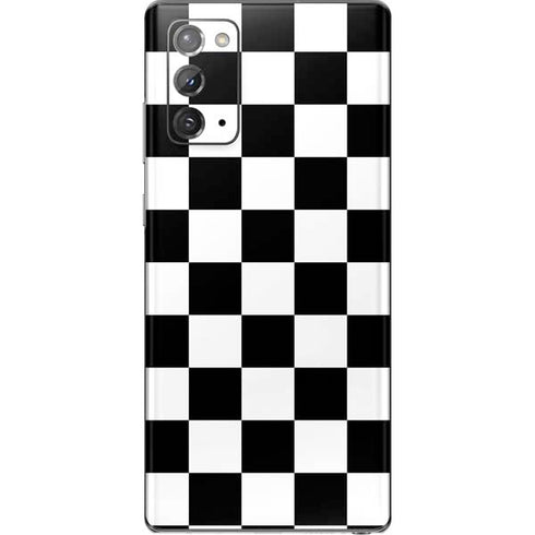 Black and White Checkered Galaxy Note20 5G Skin