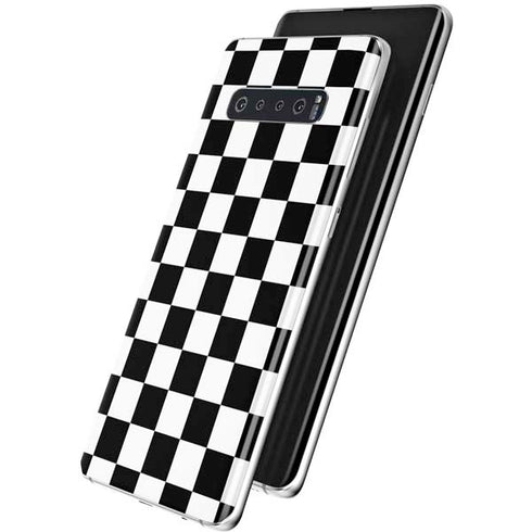 Black and White Checkered Galaxy S10 Skin