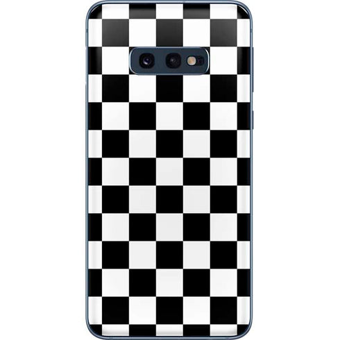 Black and White Checkered Galaxy S10e Skin