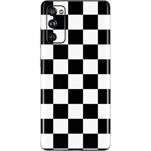 Black and White Checkered Galaxy S20 Fan Edition Skin
