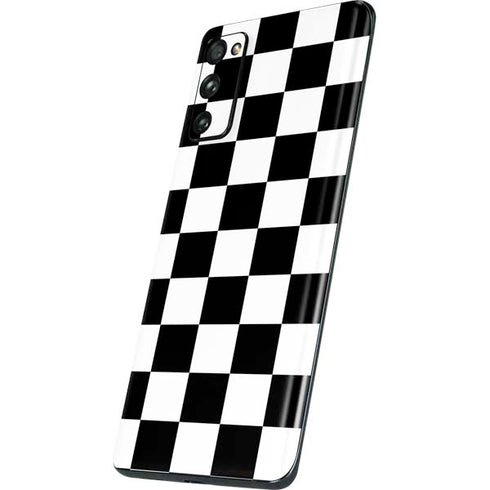 Black and White Checkered Galaxy S20 Fan Edition Skin