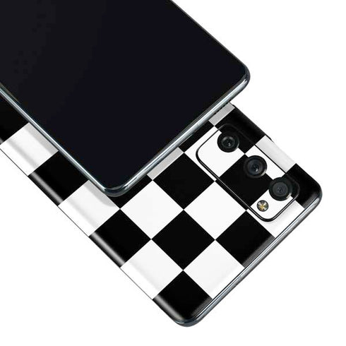 Black and White Checkered Galaxy S20 Fan Edition Skin