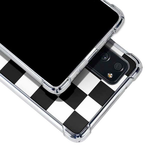 Black and White Checkered Galaxy S20 FE Clear Case