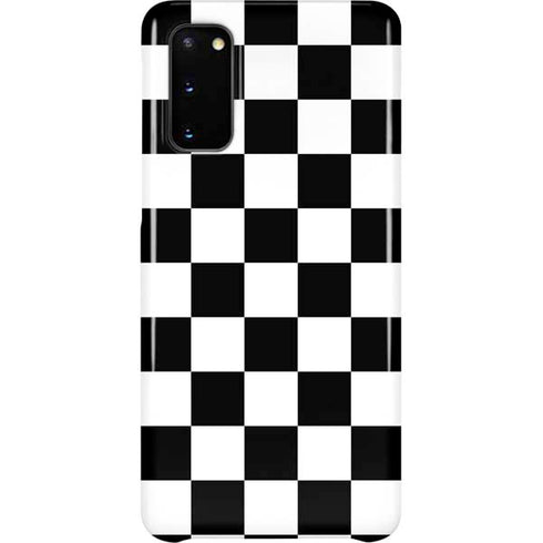Black and White Checkered Galaxy S20 Lite Case