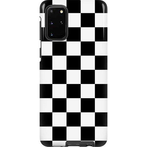 Black and White Checkered Galaxy S20 Plus Pro Case
