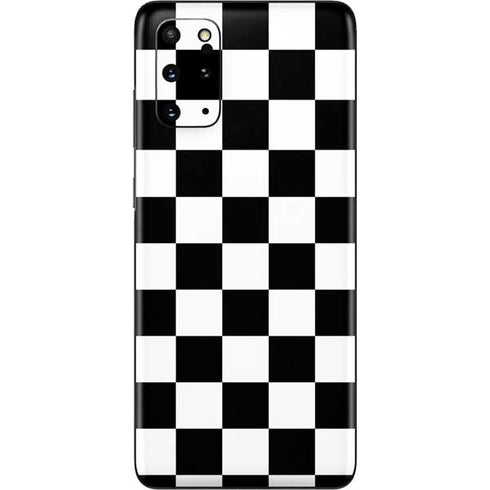 Black and White Checkered Galaxy S20 Plus Skin
