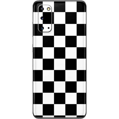Black and White Checkered Galaxy S20 Skin