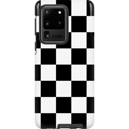 Black and White Checkered Galaxy S20 Ultra 5G Pro Case