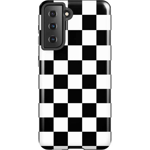 Black and White Checkered Galaxy S21 5G Pro Case