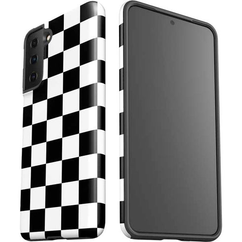 Black and White Checkered Galaxy S21 FE Pro Case