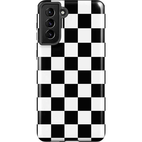 Black and White Checkered Galaxy S21 Plus 5G Pro Case
