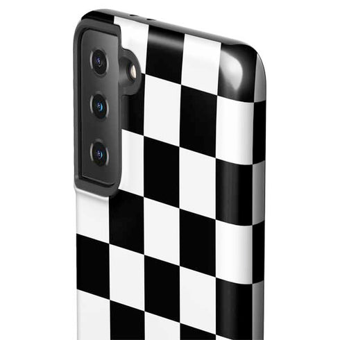 Black and White Checkered Galaxy S21 Plus 5G Pro Case