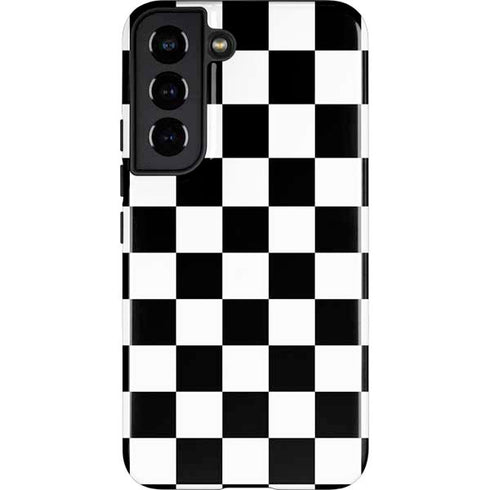 Black and White Checkered Galaxy S22 Pro Case