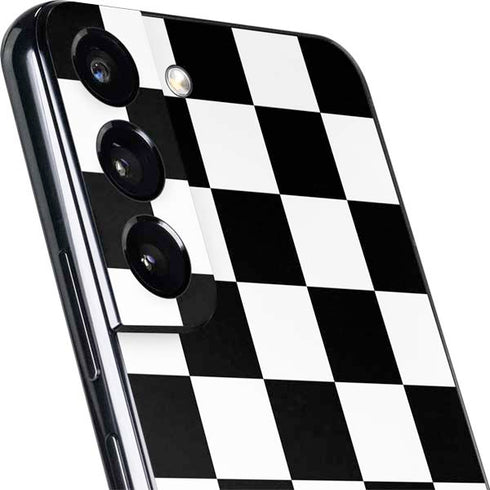 Black and White Checkered Galaxy S22 Skin