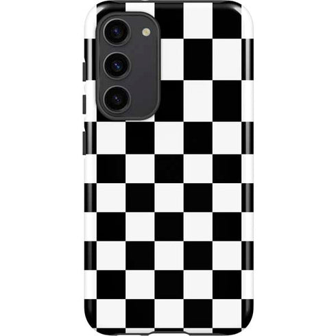 Black and White Checkered Galaxy S23 Plus Pro Case