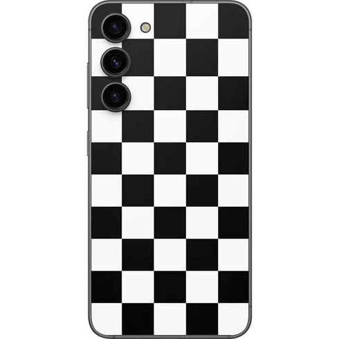 Black and White Checkered Galaxy S23 Plus Skin