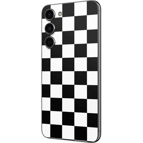 Black and White Checkered Galaxy S23 Plus Skin