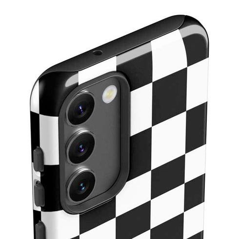 Black and White Checkered Galaxy S23 Pro Case
