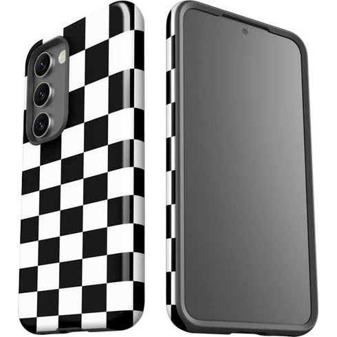 Black and White Checkered Galaxy S23 Pro Case
