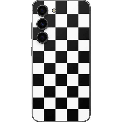 Black and White Checkered Galaxy S23 Skin