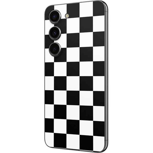 Black and White Checkered Galaxy S23 Skin