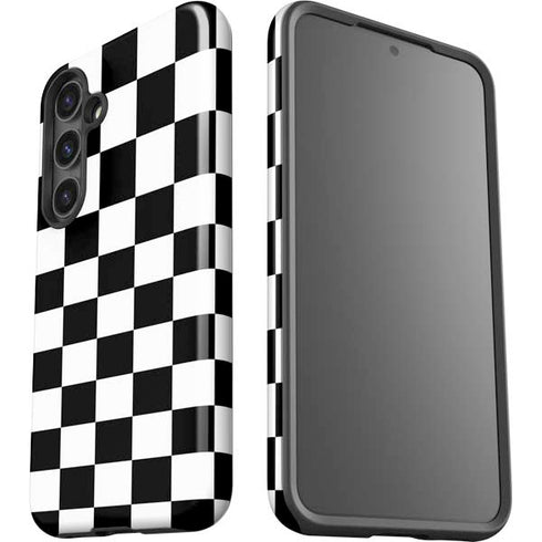 Black and White Checkered Galaxy S24 Plus Impact Case